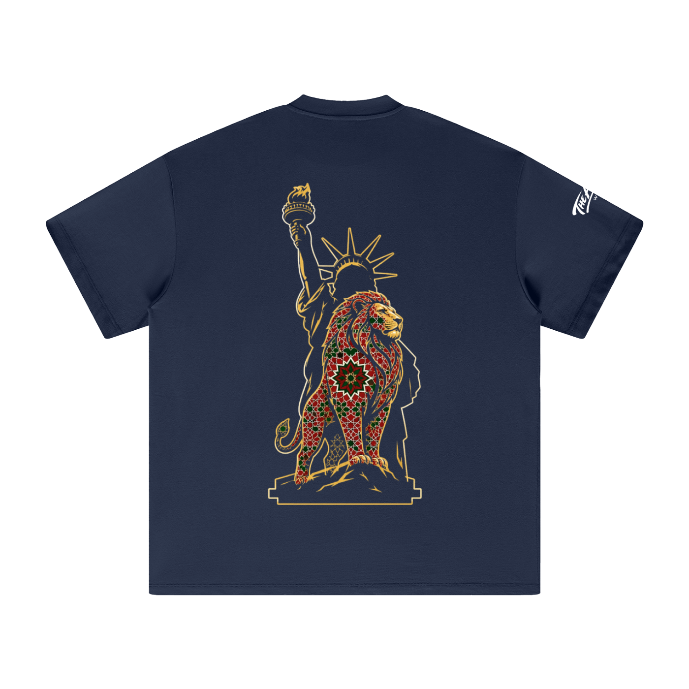 305 gsm t shirt,premium cotton t shirt,liberty lion tee,statue of liberty shirt,gift for him ,for him ,liberty,lion graphic t shirt,fulfilled in usa,free shipping